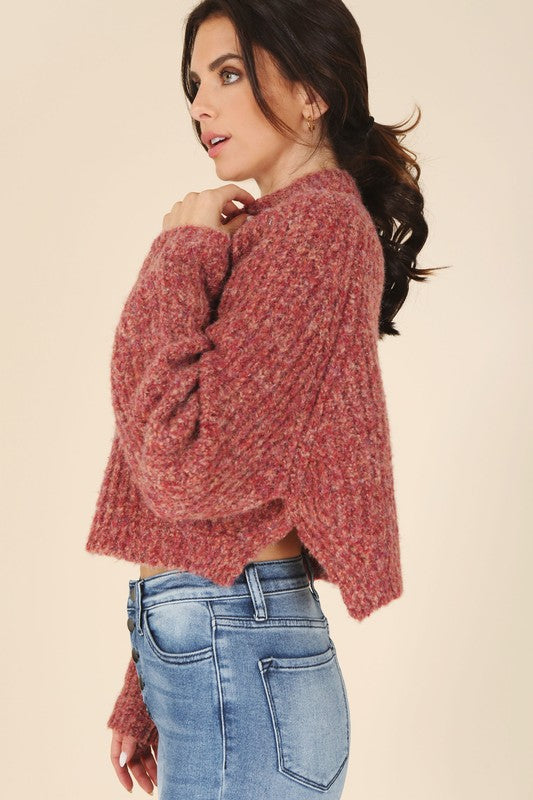 Melange Multi Color Sweater Top king-general-store-5710.myshopify.com