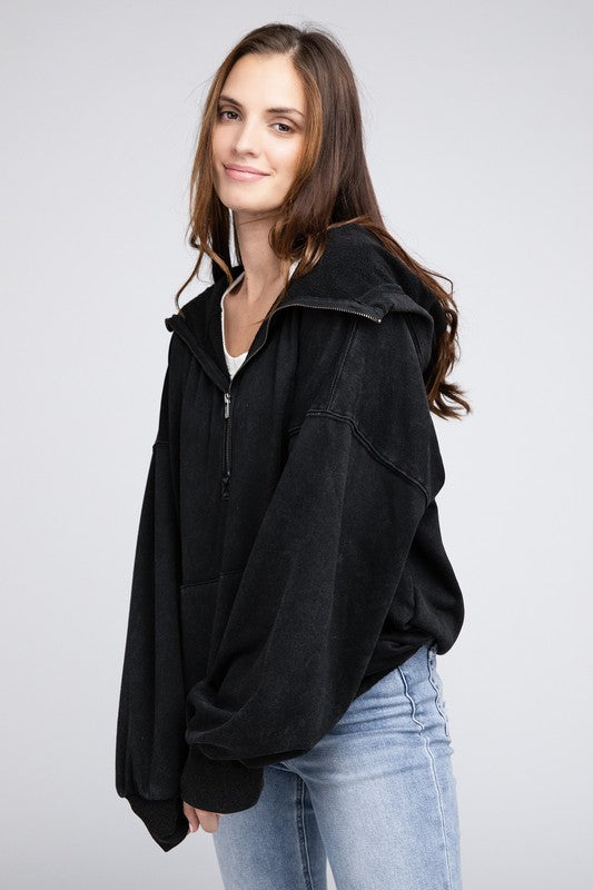 Stitch Detailed Elastic Hem Hoodie king-general-store-5710.myshopify.com