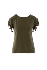 Fringe Trim Tee Shirt