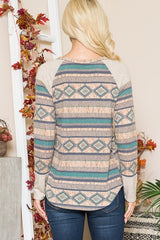 Tribal Print Sweater Knit king-general-store-5710.myshopify.com