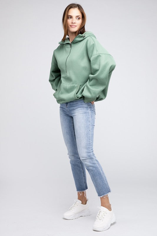 Stitch Detailed Elastic Hem Hoodie king-general-store-5710.myshopify.com