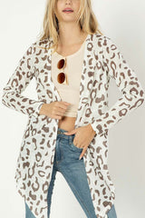 Leopard Open Long Sleeve Cardigan