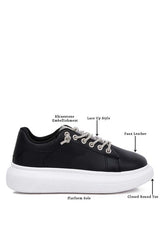 Jaxen Rhinestones Lace Up Sneakers king-general-store-5710.myshopify.com