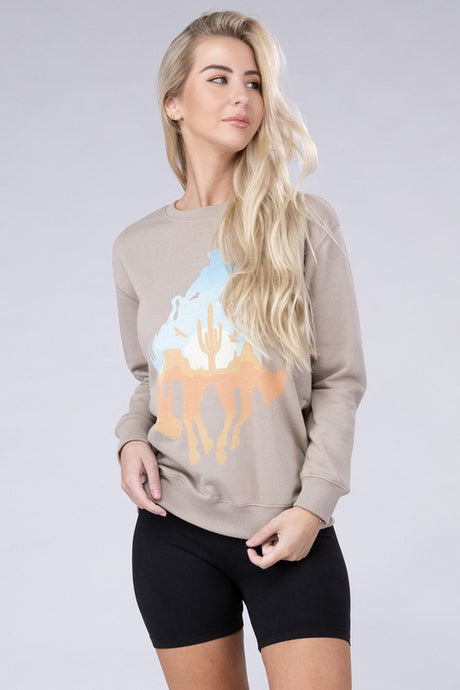 Oversized Rodeo Print Sweatshirt