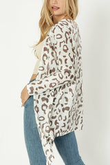 Leopard Open Long Sleeve Cardigan