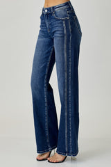 RISEN Mid Rise Straight Jeans