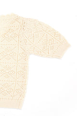 Ivory Crochet Knit Top king-general-store-5710.myshopify.com