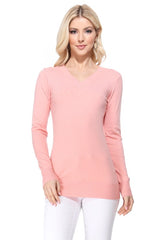 Women's Long Sleeve V-Neck Pulll Over Sweater Top king-general-store-5710.myshopify.com