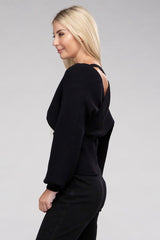 Viscose Cross Wrap Pullover Sweater king-general-store-5710.myshopify.com