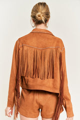 Soft Touch Suede Studded Fringe Jacket king-general-store-5710.myshopify.com