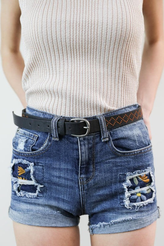 Skinny Punched Out Belt king-general-store-5710.myshopify.com