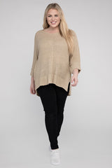 Plus Size Crew Neck Knit Sweater king-general-store-5710.myshopify.com