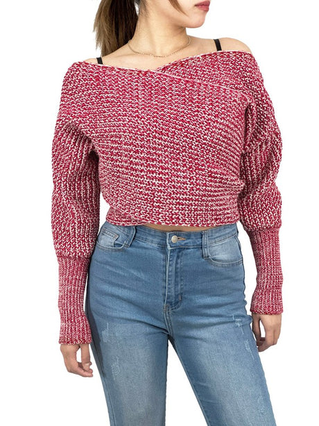 Off Shoulder Wrap Bolero Sweater king-general-store-5710.myshopify.com