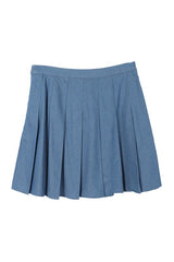 High Waisted Blue Tennis Skirt