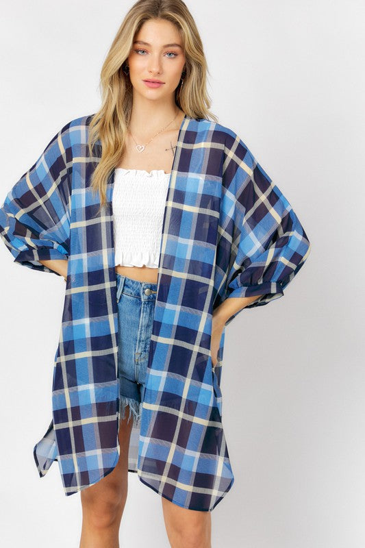 Striped Short Sleeve Cardigan king-general-store-5710.myshopify.com