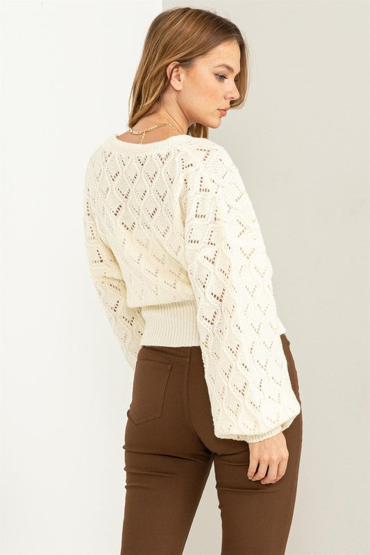 Days Together Pointelle Sweater Cardigan king-general-store-5710.myshopify.com