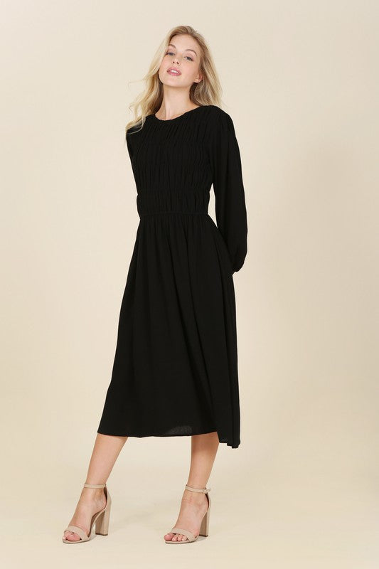 Dressed Up Ruched Midi Dress king-general-store-5710.myshopify.com