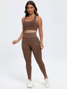 Scoop Neck Wide Strap Top and Pants Active Set