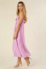 Lavender Maxi Dress with Ruffles