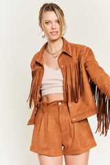 Soft Touch Suede Studded Fringe Jacket king-general-store-5710.myshopify.com