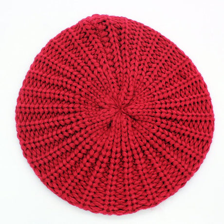 KNITTED CABLE KNIT FASHION BERET king-general-store-5710.myshopify.com