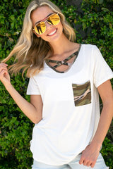 CAMOUFLAGE PRINT BASIC TOP