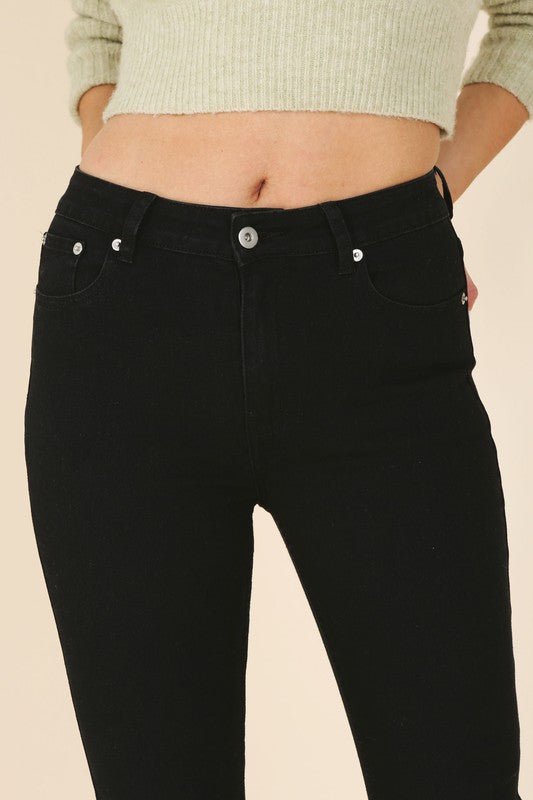 Black Denim Stretch Skinny Jeans king-general-store-5710.myshopify.com