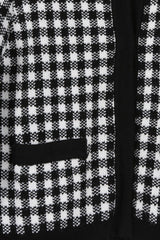 Black Check Knitted Jacket king-general-store-5710.myshopify.com