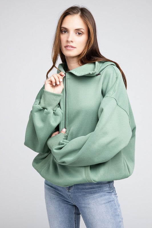 Stitch Detailed Elastic Hem Hoodie king-general-store-5710.myshopify.com