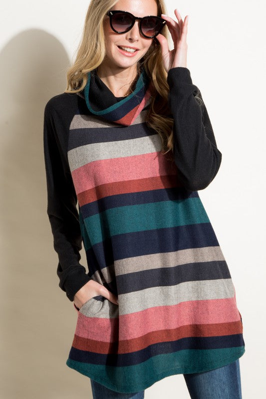 TURTLE NECK TUNIC TOP