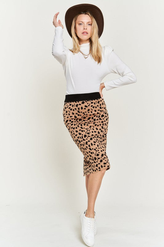 PLUS ANIMAL PRINT SWEATER SKIRT king-general-store-5710.myshopify.com