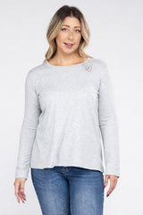 Plus Cotton Crew Neck Long Sleeve T-Shirt king-general-store-5710.myshopify.com