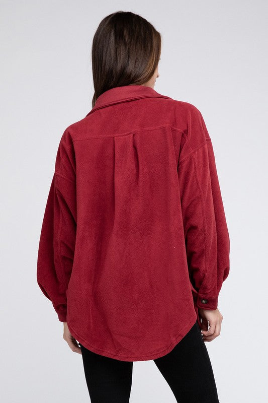 Fleece Buttoned Down Oversized Jacket king-general-store-5710.myshopify.com