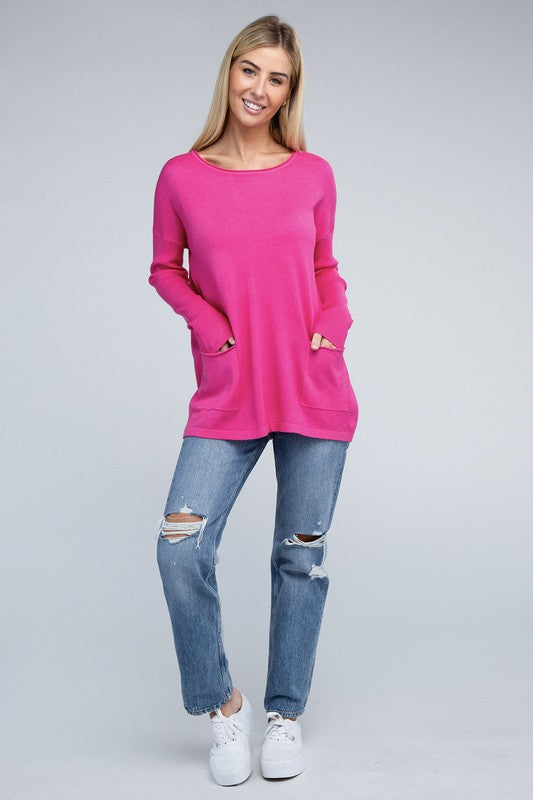 Viscose Front Pockets Sweater king-general-store-5710.myshopify.com