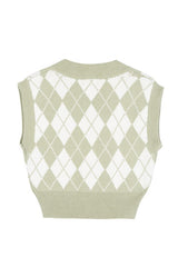 Knitted argyle sweater vest king-general-store-5710.myshopify.com