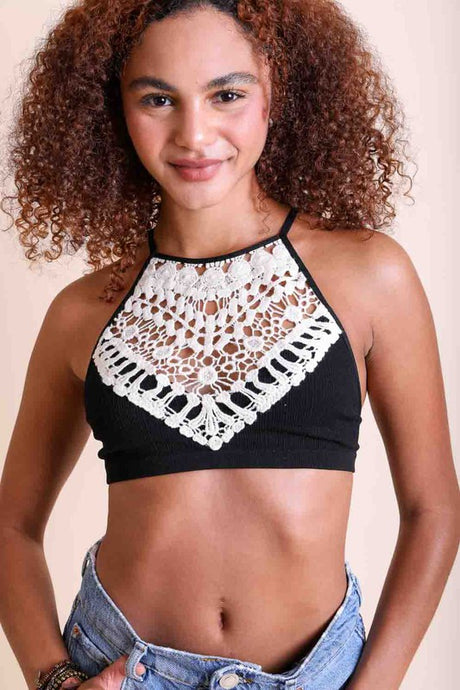 Crochet Lace High Neck Bralette king-general-store-5710.myshopify.com