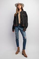 Embroidered Wash Cotton Jacket