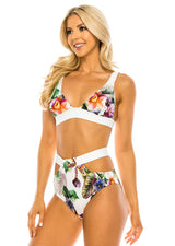 FLORAL PRINT TWO PIECE BIKINI SET