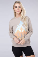 Oversized Rodeo Print Sweatshirt