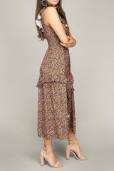 Tiered Maxi Dress with Ruffle Trim