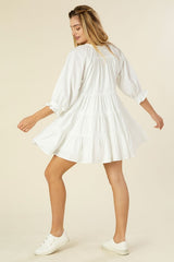 Tiered Mini Dress with Tassel king-general-store-5710.myshopify.com