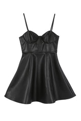 Vegan Leather Bustier Mini Dress king-general-store-5710.myshopify.com