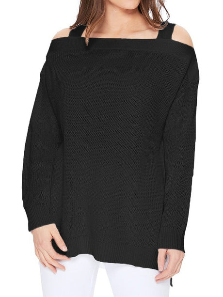 Off Shoulder Loose Over Sized Fit Sweater Knit Top king-general-store-5710.myshopify.com