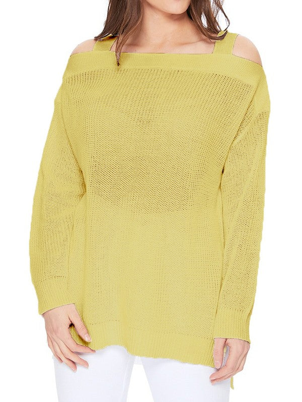 Off Shoulder Loose Over Sized Fit Sweater Knit Top king-general-store-5710.myshopify.com