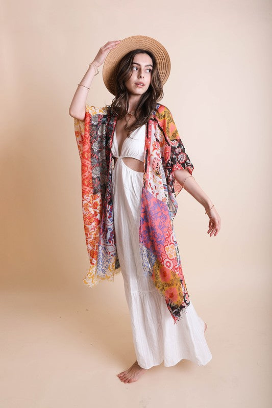 Boho Floral Patchwork Kimono king-general-store-5710.myshopify.com