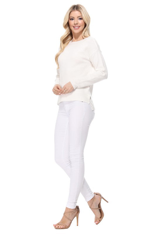 Silky Soft Rayon Stretch Boat Neck Sweater Top king-general-store-5710.myshopify.com