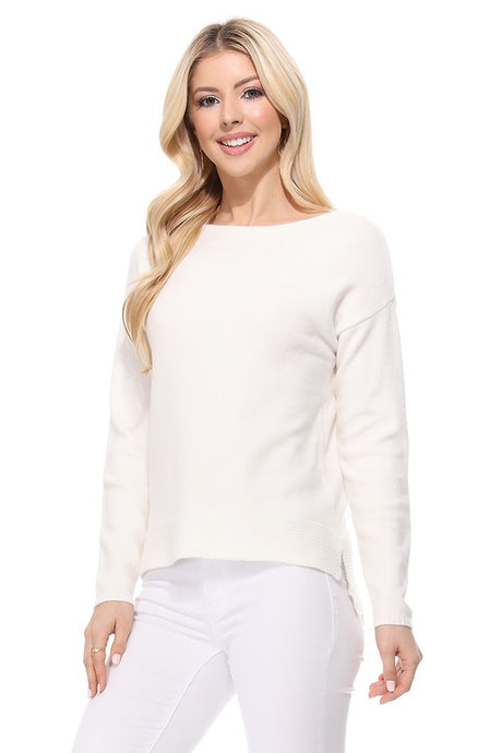 Silky Soft Rayon Stretch Boat Neck Sweater Top king-general-store-5710.myshopify.com