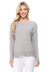 Silky Soft Rayon Stretch Boat Neck Sweater Top king-general-store-5710.myshopify.com