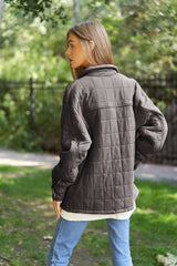 Solid Mineral Wash Quilted Pockets Shacket king-general-store-5710.myshopify.com
