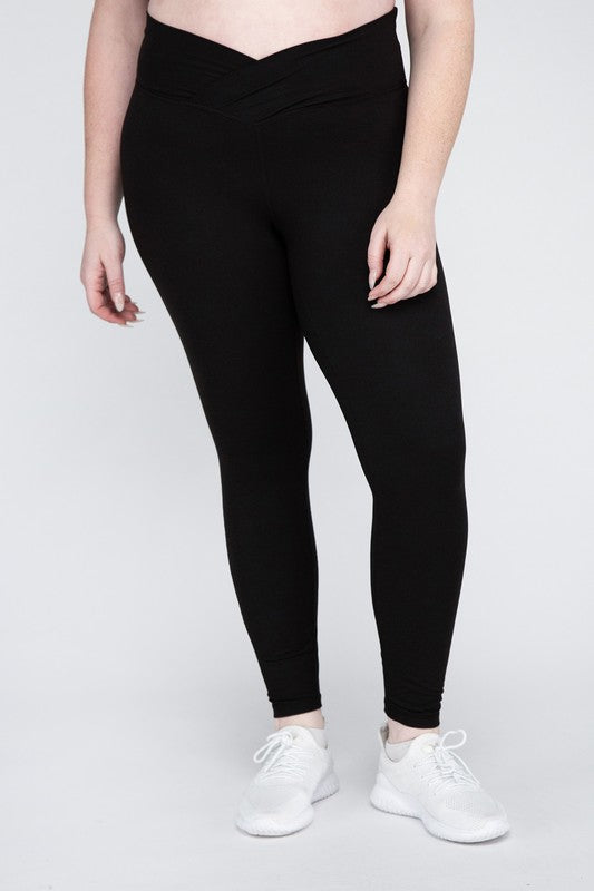 Plus Size V-Waist Full Length Leggings king-general-store-5710.myshopify.com